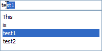 AutoCompletionList widget AutoCompletionList widget