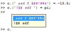 Working tab completion Working tab completion